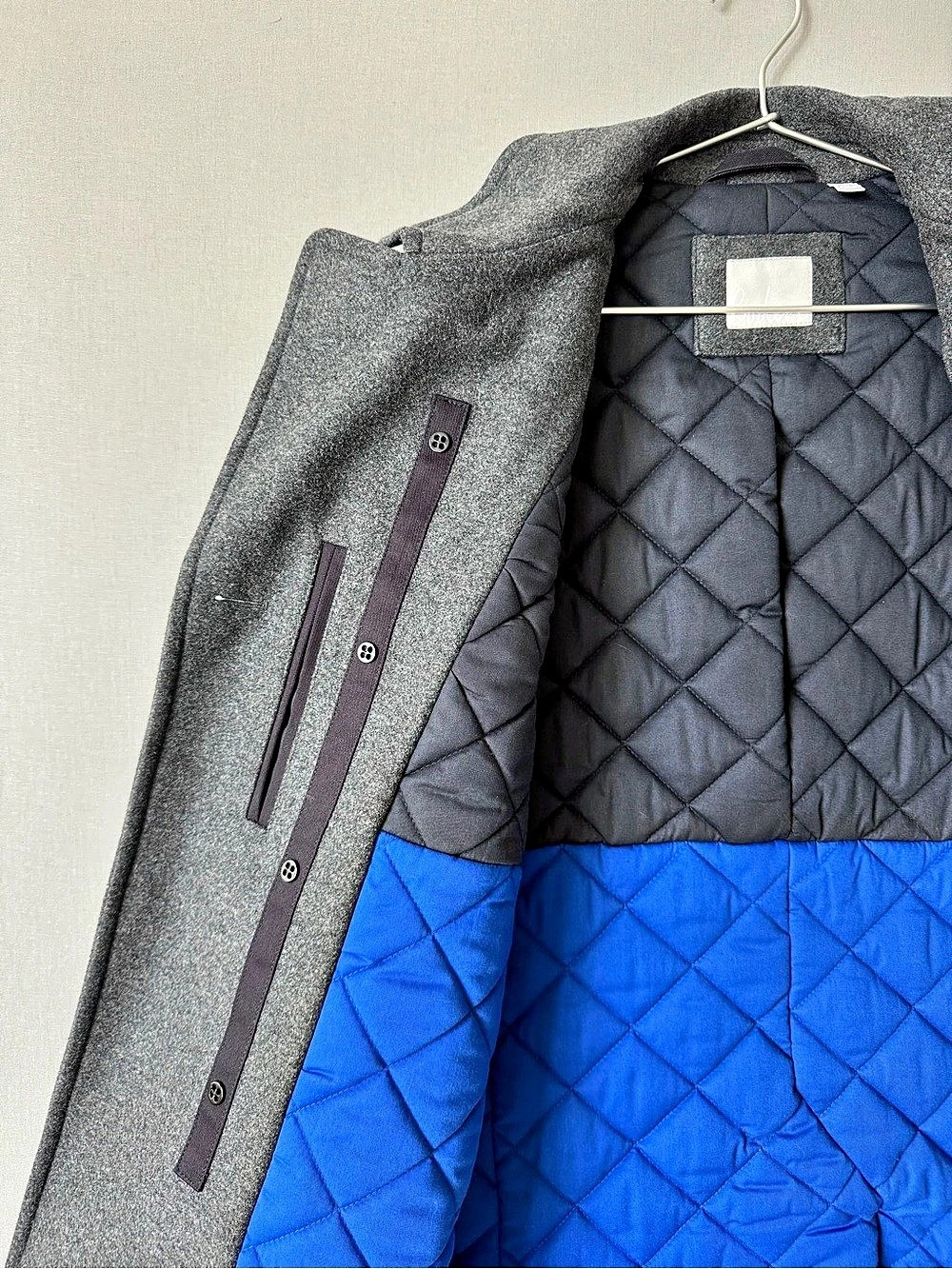 Boden Gray Wool Pea Coat with Quilted Lining - Very Warm - Like New - Picture 7 of 9